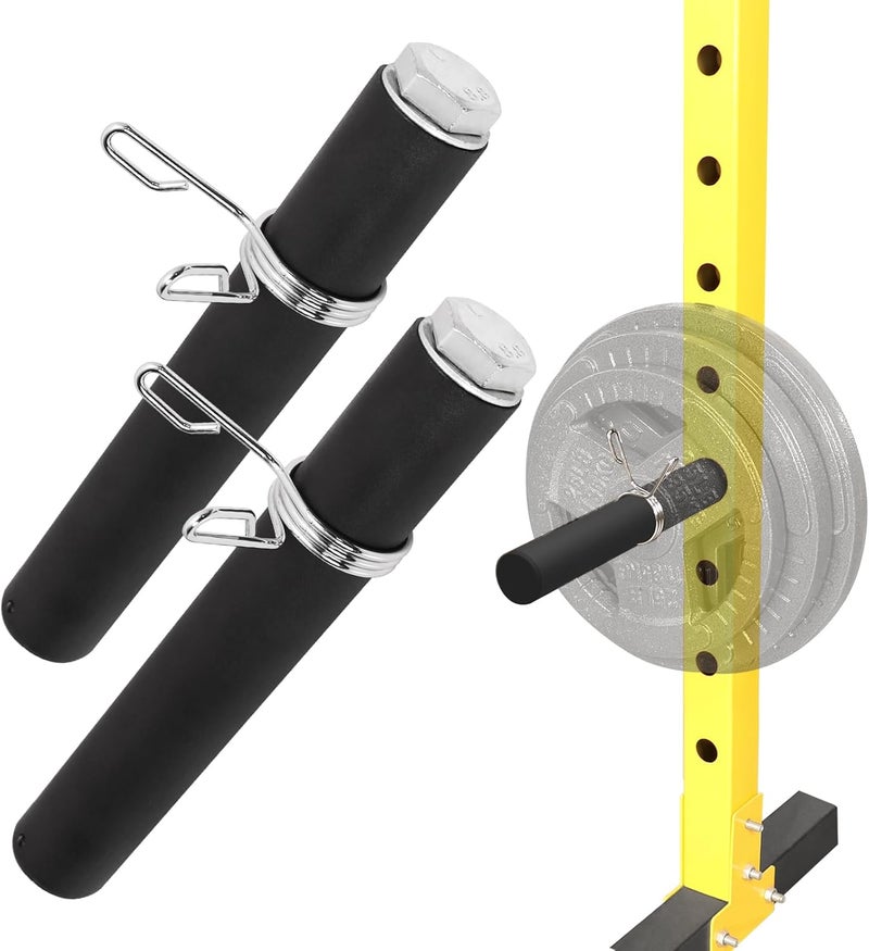 powerfeng Weight Plate Holder Power Rack：1Pair Olympic Plate Storage for Squat Rack Attachment- 2inch Plates Holder for Power Cage Rack - Image 1